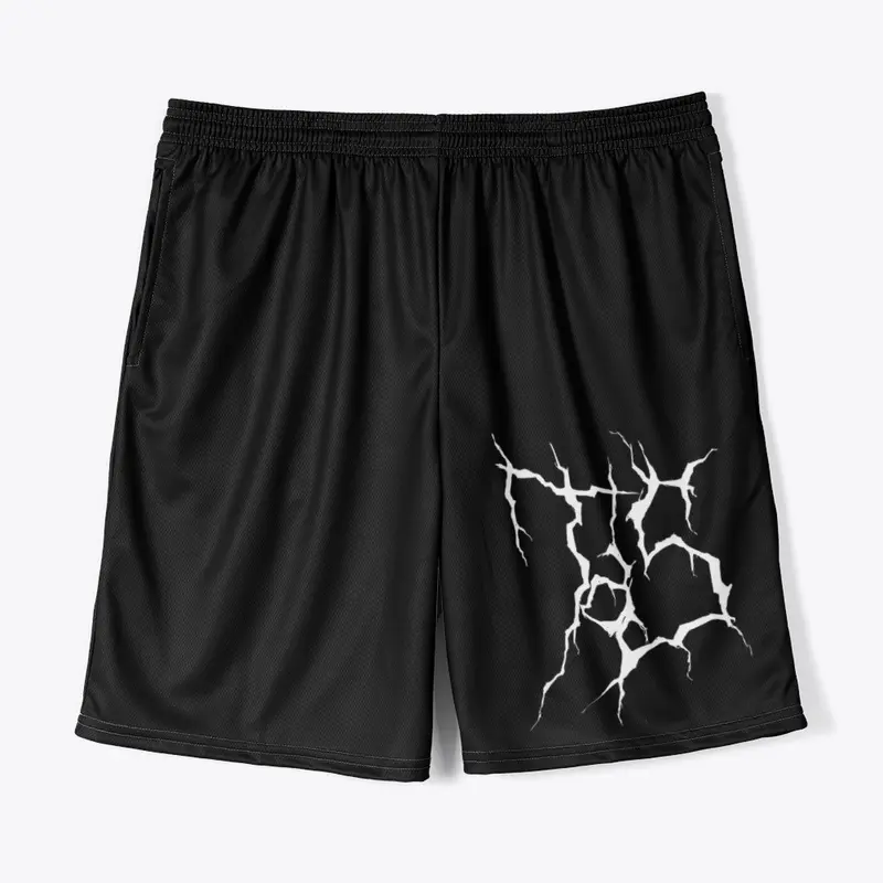 TAS METAL MONOGRAM LOGO SHORTS - BLACK